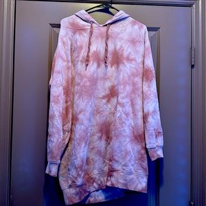 Cute oversized pink tiedye hoodie